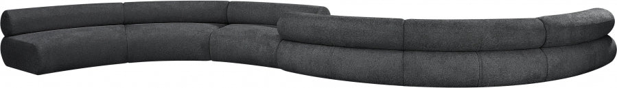 Meridian Furniture - Bale 280" Chenille Fabric Upholstered 6 Piece Modular Sectional - 114Grey-S6B - GreatFurnitureDeal