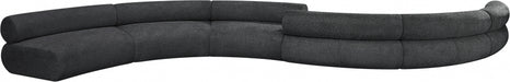 Meridian Furniture - Bale 280" Chenille Fabric Upholstered 6 Piece Modular Sectional - 114Grey-S6B - GreatFurnitureDeal