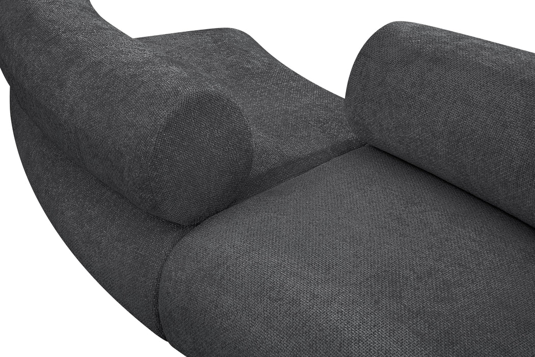 Meridian Furniture - Bale 280" Chenille Fabric Upholstered 6 Piece Modular Sectional - 114Grey-S6B - GreatFurnitureDeal