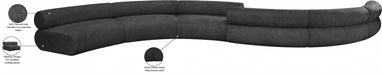 Meridian Furniture - Bale 280" Chenille Fabric Upholstered 6 Piece Modular Sectional - 114Grey-S6B - GreatFurnitureDeal