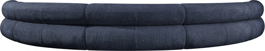 Meridian Furniture - Bale 202" Chenille Fabric Upholstered 5 Piece Modular Sectional - 114Navy-S5A - GreatFurnitureDeal