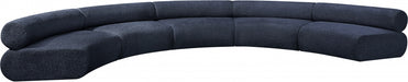 Meridian Furniture - Bale 202" Chenille Fabric Upholstered 5 Piece Modular Sectional - 114Navy-S5A - GreatFurnitureDeal
