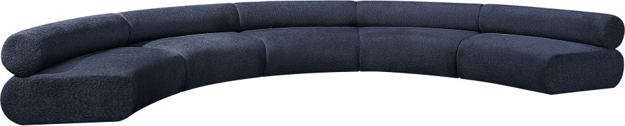 Meridian Furniture - Bale 202" Chenille Fabric Upholstered 5 Piece Modular Sectional - 114Navy-S5A - GreatFurnitureDeal