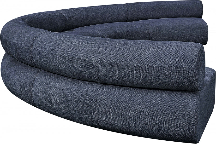 Meridian Furniture - Bale 202" Chenille Fabric Upholstered 5 Piece Modular Sectional - 114Navy-S5A - GreatFurnitureDeal