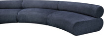 Meridian Furniture - Bale 202" Chenille Fabric Upholstered 5 Piece Modular Sectional - 114Navy-S5A - GreatFurnitureDeal