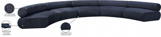 Meridian Furniture - Bale 202" Chenille Fabric Upholstered 5 Piece Modular Sectional - 114Navy-S5A - GreatFurnitureDeal