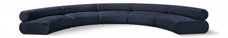 Meridian Furniture - Bale 202" Chenille Fabric Upholstered 5 Piece Modular Sectional - 114Navy-S5A - GreatFurnitureDeal