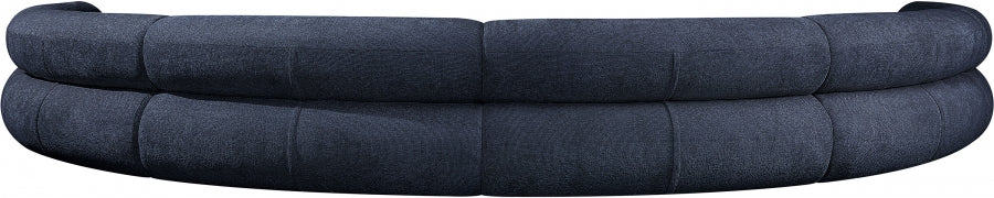 Meridian Furniture - Bale 202" Chenille Fabric Upholstered 6 Piece Modular Sectional - 114Navy-S6A - GreatFurnitureDeal