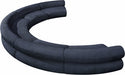 Meridian Furniture - Bale 202" Chenille Fabric Upholstered 6 Piece Modular Sectional - 114Navy-S6A - GreatFurnitureDeal