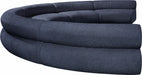 Meridian Furniture - Bale 202" Chenille Fabric Upholstered 6 Piece Modular Sectional - 114Navy-S6A - GreatFurnitureDeal