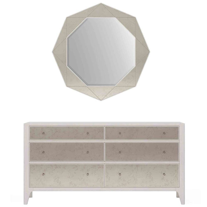 ART Furniture - Mezzanine Mirrored Dresser with Round Mirror in Dove Gray - 325131-121-2249 - GreatFurnitureDeal