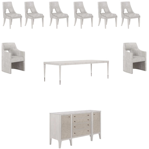 ART Furniture - Mezzanine 10 Piece Rectangular Dining Table Set in Dove Gray - 325220-2249-10SET - GreatFurnitureDeal