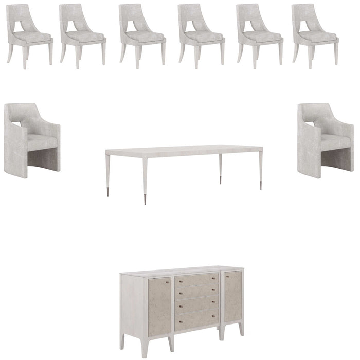 ART Furniture - Mezzanine 10 Piece Rectangular Dining Table Set in Dove Gray - 325220-2249-10SET - GreatFurnitureDeal