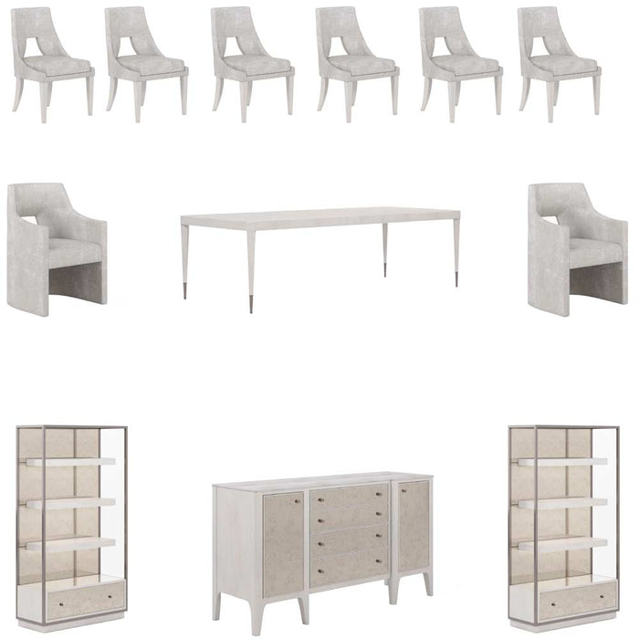 ART Furniture - Mezzanine 12 Piece Rectangular Dining Table Set in Dove Gray - 325220-2249-12SET - GreatFurnitureDeal