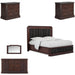 ART Furniture - Revival 5 Piece California King Upholstered Bedroom Set in Napa Mahogany - 328127-158-1730-5SET - GreatFurnitureDeal