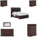 ART Furniture - Revival 6 Piece California King Upholstered Bedroom Set in Napa Mahogany - 328127-158-1730-6SET - GreatFurnitureDeal