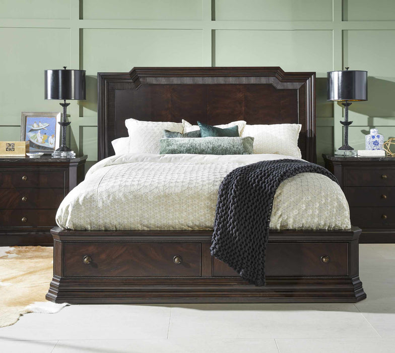 ART Furniture - Revival 5 Piece Queen Panel Storage Bedroom Set in Napa Mahogany - 328135-1730-5SET - GreatFurnitureDeal