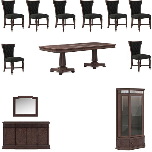 ART Furniture - Revival 12 Piece Dual Pedestal Dining Table Set in Napa Mahogany - 328221-1730-12SET - GreatFurnitureDeal