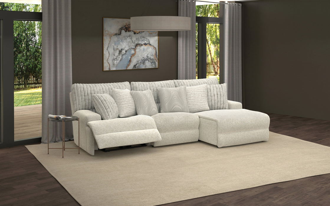 Catnapper - Carmen 3 Piece Power Headrest Reclining Modular Sectional Sofa in Porcelain - 63286-63285-63283 - GreatFurnitureDeal