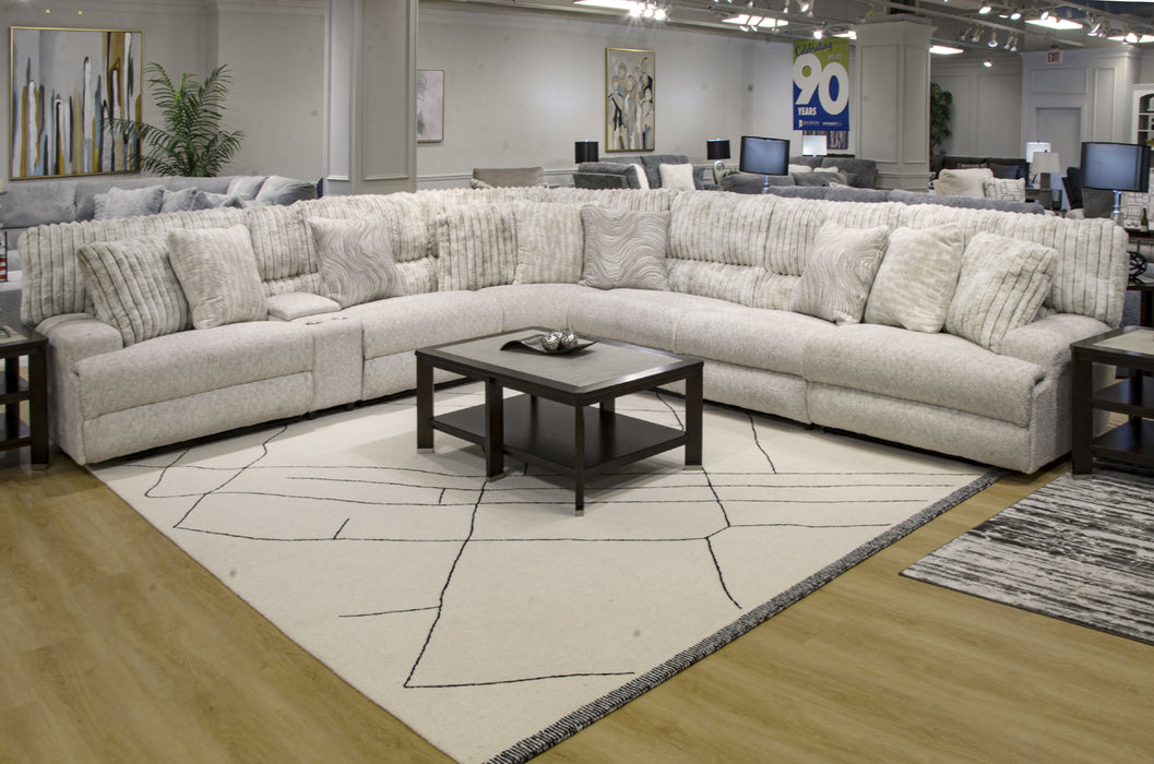 Catnapper - Carmen 7 Piece Power Headrest Reclining Modular Sectional Sofa in Porcelain - 63286-3289-63285-3288-63285-3284-63287 - GreatFurnitureDeal