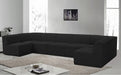 Meridian Furniture - Ollie 158" Boucle Fabric Upholstered 7 Piece Modular Sectional - 118Black-Sec7A - GreatFurnitureDeal