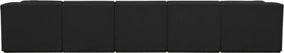 Meridian Furniture - Ollie 158" Boucle Fabric Upholstered 7 Piece Modular Sectional - 118Black-Sec7A - GreatFurnitureDeal