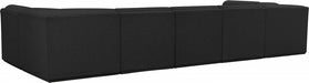Meridian Furniture - Ollie 158" Boucle Fabric Upholstered 7 Piece Modular Sectional - 118Black-Sec7A - GreatFurnitureDeal