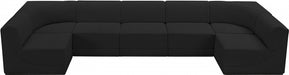 Meridian Furniture - Ollie 158" Boucle Fabric Upholstered 7 Piece Modular Sectional - 118Black-Sec7A - GreatFurnitureDeal