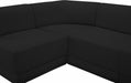 Meridian Furniture - Ollie 188" Boucle Fabric Upholstered 7 Piece Modular Sectional - 118Black-Sec7B - GreatFurnitureDeal