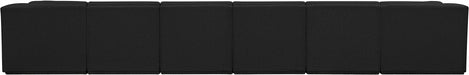 Meridian Furniture - Ollie 188" Boucle Fabric Upholstered 7 Piece Modular Sectional - 118Black-Sec7B - GreatFurnitureDeal