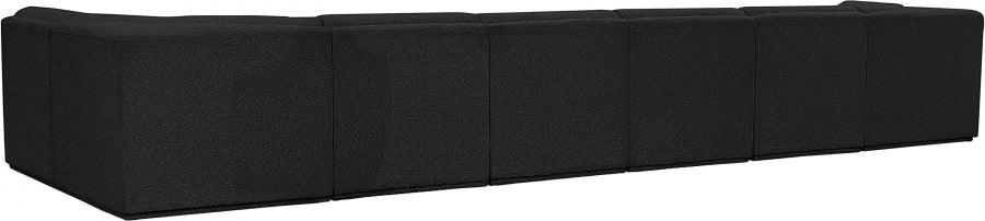 Meridian Furniture - Ollie 188" Boucle Fabric Upholstered 7 Piece Modular Sectional - 118Black-Sec7B - GreatFurnitureDeal