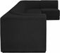 Meridian Furniture - Ollie 188" Boucle Fabric Upholstered 7 Piece Modular Sectional - 118Black-Sec7B - GreatFurnitureDeal