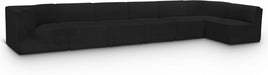 Meridian Furniture - Ollie 188" Boucle Fabric Upholstered 7 Piece Modular Sectional - 118Black-Sec7B - GreatFurnitureDeal