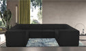 Meridian Furniture - Ollie 128" Boucle Fabric Upholstered 8 Piece Modular Sectional - 118Black-Sec8A - GreatFurnitureDeal