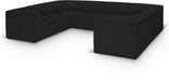Meridian Furniture - Ollie 128" Boucle Fabric Upholstered 8 Piece Modular Sectional - 118Black-Sec8A - GreatFurnitureDeal