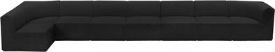 Meridian Furniture - Ollie 218" Boucle Fabric Upholstered 8 Piece Modular Sectional - 118Black-Sec8C - GreatFurnitureDeal