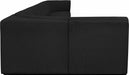 Meridian Furniture - Ollie 218" Boucle Fabric Upholstered 8 Piece Modular Sectional - 118Black-Sec8C - GreatFurnitureDeal
