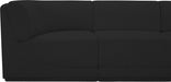 Meridian Furniture - Ollie 218" Boucle Fabric Upholstered 8 Piece Modular Sectional - 118Black-Sec8C - GreatFurnitureDeal