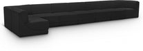 Meridian Furniture - Ollie 218" Boucle Fabric Upholstered 8 Piece Modular Sectional - 118Black-Sec8C - GreatFurnitureDeal