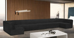 Meridian Furniture - Ollie 218" Boucle Fabric Upholstered 9 Piece Modular Sectional - 118Black-Sec9A - GreatFurnitureDeal