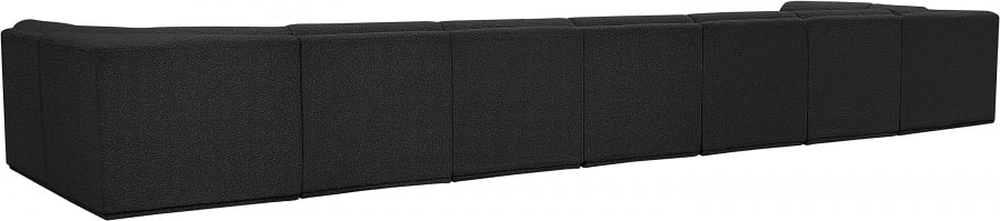 Meridian Furniture - Ollie 218" Boucle Fabric Upholstered 9 Piece Modular Sectional - 118Black-Sec9A - GreatFurnitureDeal