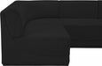 Meridian Furniture - Ollie 218" Boucle Fabric Upholstered 9 Piece Modular Sectional - 118Black-Sec9A - GreatFurnitureDeal