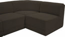 Meridian Furniture - Ollie 218" Boucle Fabric Upholstered 9 Piece Modular Sectional - 118Brown-Sec9A - GreatFurnitureDeal