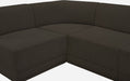 Meridian Furniture - Ollie 218" Boucle Fabric Upholstered 9 Piece Modular Sectional - 118Brown-Sec9A - GreatFurnitureDeal