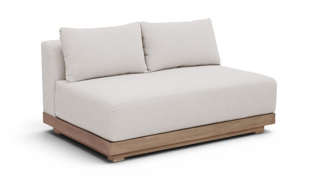 Meridian Furniture - Solace 55" Cream Olefin Performance Fabric Outdoor Patio Loveseat - 33026Cream-L - GreatFurnitureDeal