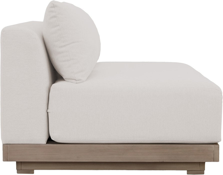 Meridian Furniture - Solace 55" Cream Olefin Performance Fabric Outdoor Patio Loveseat - 33026Cream-L - GreatFurnitureDeal
