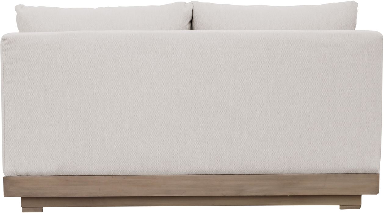 Meridian Furniture - Solace 55" Cream Olefin Performance Fabric Outdoor Patio Loveseat - 33026Cream-L - GreatFurnitureDeal