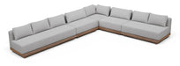 Meridian Furniture - Solace Grey Olefin Performance Fabric 5pc. Outdoor Patio Sectional - 33026Grey-Sec5B - GreatFurnitureDeal