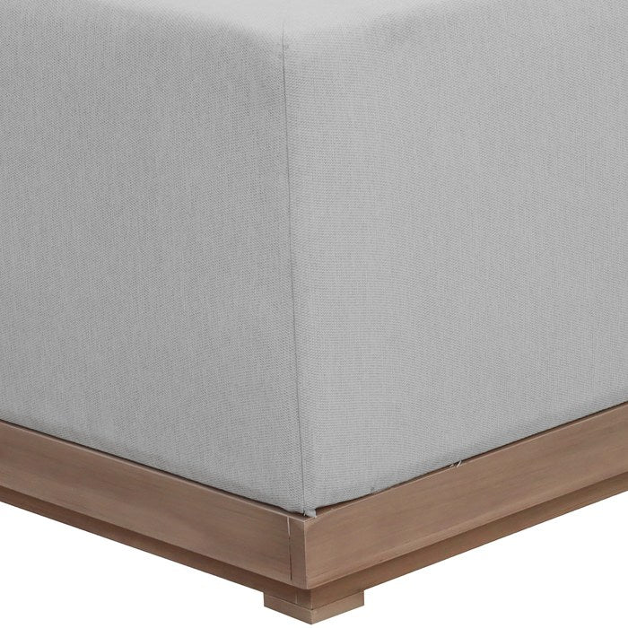 Meridian Furniture - Solace Grey Olefin Performance Fabric 5pc. Outdoor Patio Sectional - 33026Grey-Sec5B - GreatFurnitureDeal