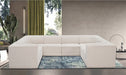 Meridian Furniture - Ollie 128" Boucle Fabric Upholstered 8 Piece Modular Sectional - 118Cream-Sec8A - GreatFurnitureDeal